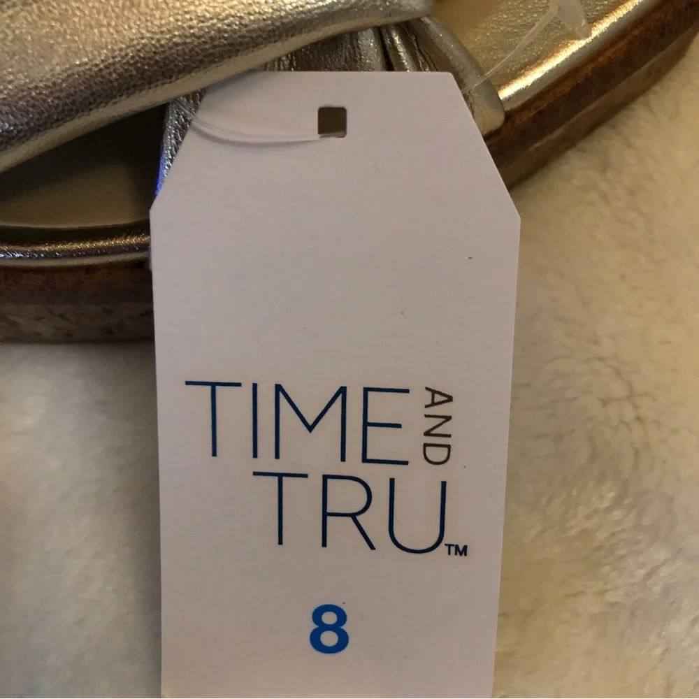 Time and Tru Gold Wedge Sandals - Picture 6 of 8